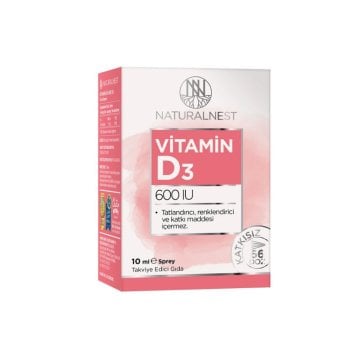 Naturalnest Vitamin D3 600 IU Sprey 10 ml