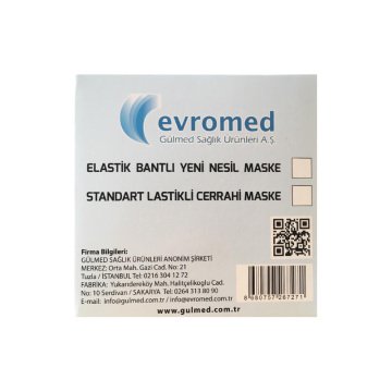 Evromed Tek Kullanımlık Cerrahi Maske Renkli 50 Adet