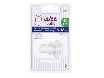 Wee Baby Silikon Damaklı Biberon Emziği No 2