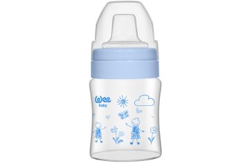 Wee Isıya Dayanıklı Akıtmaz Cam Bardak 120 ml mavi