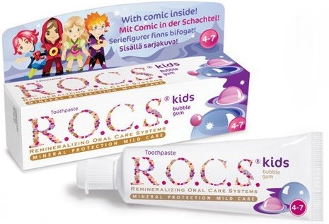 Rocs Kids 4-7 yaş Diş Macunu Balon Sakızlı