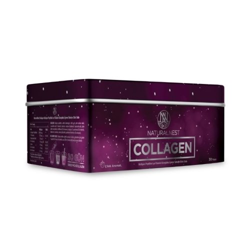 Naturalnest Collagen Peptitleri Ve Vitamin Kompleks İçeren Çilek Aromalı Takviye Edici Gıda 500 mg 30 saşe